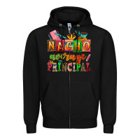 Black nacho average principal Zipper Hoodie - AdoDesignShop