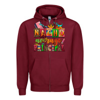 Burgundy nacho average principal Zipper Hoodie - AdoDesignShop