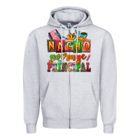 Heather Grey nacho average principal Zipper Hoodie - AdoDesignShop