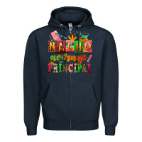 Navy nacho average principal Zipper Hoodie - AdoDesignShop