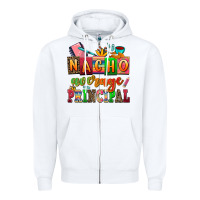 White nacho average principal Zipper Hoodie - AdoDesignShop