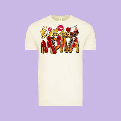 Birthday Diva Vintage Tee Designed By Zillion Design Studio