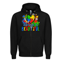 Black different is beautiful Zipper Hoodie - JahusDesignShop
