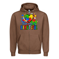 Chestnut different is beautiful Zipper Hoodie - JahusDesignShop