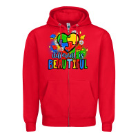 Red different is beautiful Zipper Hoodie - JahusDesignShop