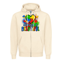 Sandshell different is beautiful Zipper Hoodie - JahusDesignShop