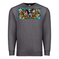 Western Cow Turquoise’s White Flowers License Plate Template Premium Sweatshirt | Teevron