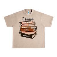 French Oak i teach strength bravery equality love history Urban Heavy Tee - Zillion Design Studio