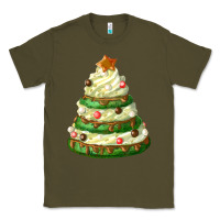 Army Green white christmas cookie cake Classic Tee - FaDigitalArtStudio
