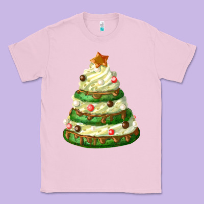 White Christmas Cookie Cake Classic Tee Designed By Fadigitalartstudio