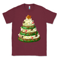 Burgundy white christmas cookie cake Classic Tee - FaDigitalArtStudio