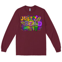 Burgundy just bead it Long Sleeve Tee - FaDigitalArtStudio