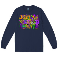 Navy just bead it Long Sleeve Tee - FaDigitalArtStudio