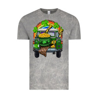 Cloud Rock St Patrick's Day Truck With Pot Of Gold Horseshoe And Rainbow Vintage Tee - RanaPortraitStore