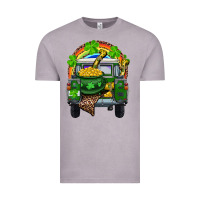 Vintage Zinc St Patrick's Day Truck With Pot Of Gold Horseshoe And Rainbow Vintage Tee - RanaPortraitStore