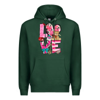 Sports Green love valentines day Premium Hoodie - NancyCooperArtShop