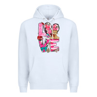 White love valentines day Premium Hoodie - NancyCooperArtShop