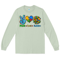 Matcha peace love autism Long Sleeve Tee - AdoDesignShop