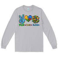 Moon Dust peace love autism Long Sleeve Tee - AdoDesignShop