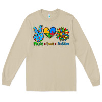 Mushroom peace love autism Long Sleeve Tee - AdoDesignShop