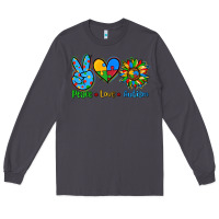 Smoke peace love autism Long Sleeve Tee - AdoDesignShop