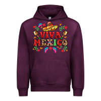 Mauve Wine viva mexico Urban Hoodie - LillyAllenDesigns