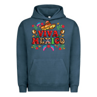 Pigment Midnight Navy viva mexico Urban Hoodie - LillyAllenDesigns