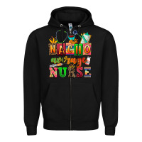 Black nacho average nurse Zipper Hoodie - AdoDesignShop