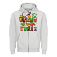 Dove Grey nacho average nurse Zipper Hoodie - AdoDesignShop