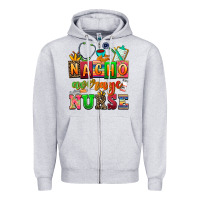 Heather Grey nacho average nurse Zipper Hoodie - AdoDesignShop