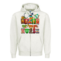 Oatmeal Heather nacho average nurse Zipper Hoodie - AdoDesignShop