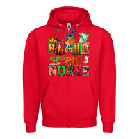 Red nacho average nurse Zipper Hoodie - AdoDesignShop