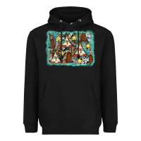 Black tribe tent western background Heavyweight Hoodie - AdoDesignShop