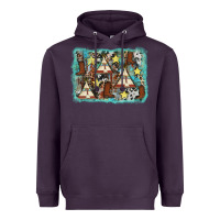 Plum tribe tent western background Heavyweight Hoodie - AdoDesignShop