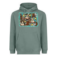 Sage tribe tent western background Heavyweight Hoodie - AdoDesignShop