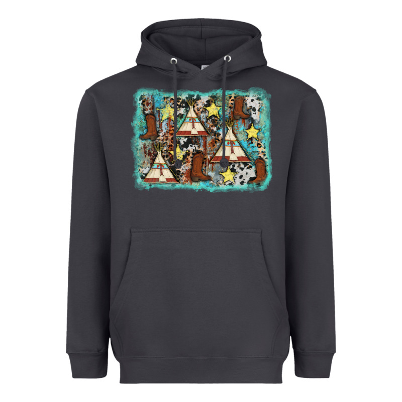 Tribe Tent Western Background Heavyweight Hoodie by AdoDesignShop | Teevron