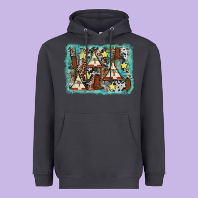 Tribe Tent Western Background Heavyweight Hoodie Designed By Adodesignshop