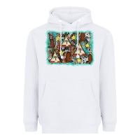White tribe tent western background Heavyweight Hoodie - AdoDesignShop