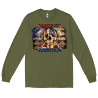 Army Green Made in America 4th of july Long Sleeve Tee - CowGirlArtShop