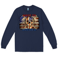 Navy Made in America 4th of july Long Sleeve Tee - CowGirlArtShop
