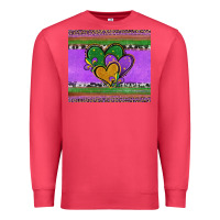 Cardinal mardi gras hearts and fleur de lis Premium Sweatshirt - Jasminsmagicworld
