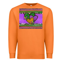 Carrot mardi gras hearts and fleur de lis Premium Sweatshirt - Jasminsmagicworld