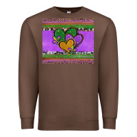 Chestnut mardi gras hearts and fleur de lis Premium Sweatshirt - Jasminsmagicworld