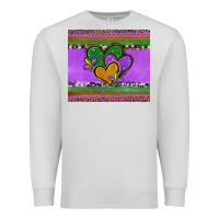 Dove Grey mardi gras hearts and fleur de lis Premium Sweatshirt - Jasminsmagicworld