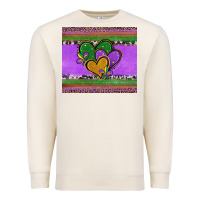 Sandshell mardi gras hearts and fleur de lis Premium Sweatshirt - Jasminsmagicworld