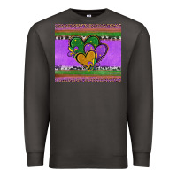 Smoke mardi gras hearts and fleur de lis Premium Sweatshirt - Jasminsmagicworld