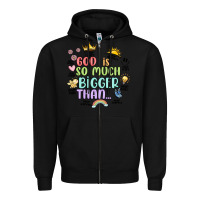 Black god is bigger Zipper Hoodie - JahusDesignShop