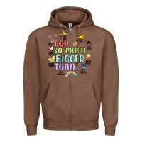 Chestnut god is bigger Zipper Hoodie - JahusDesignShop