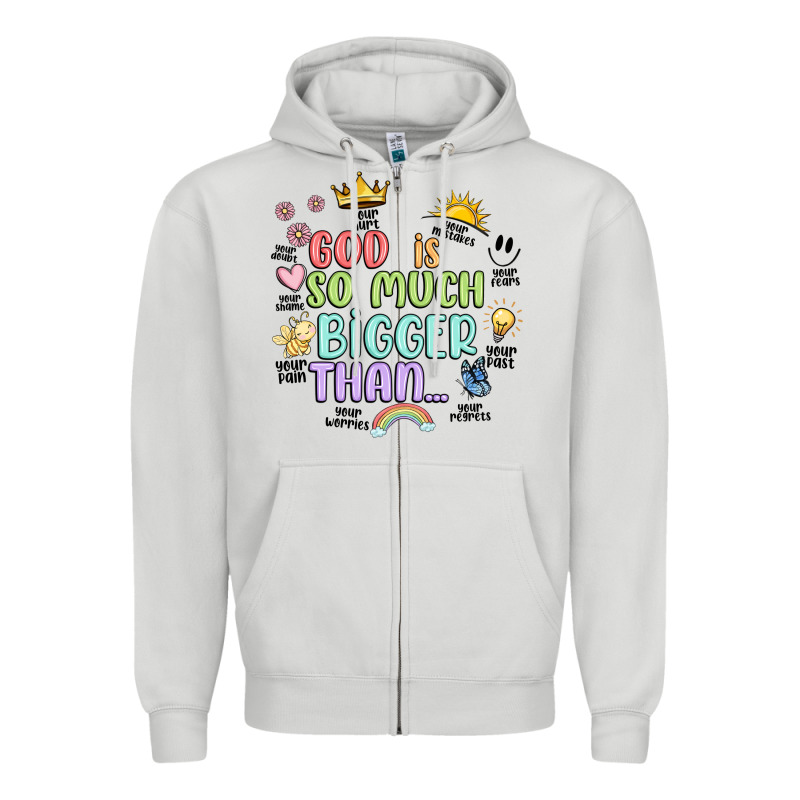 God Is Bigger Zipper Hoodie by JahusDesignShop | Teevron