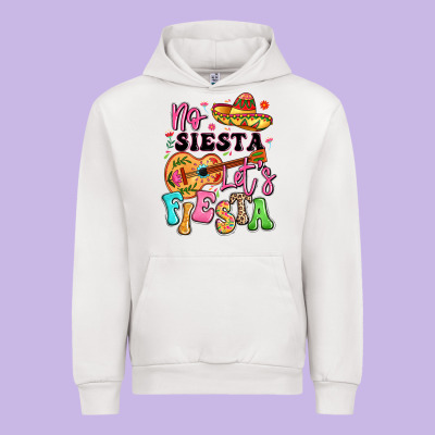 No Siesta Let's Fiesta Urban Hoodie Designed By Lillyallendesigns
